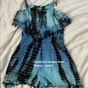 Blue Tye dye romper